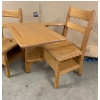 Image 2 : Lovely Wooden Students Desk (28L, 28T) w/ Matching Single Chair 