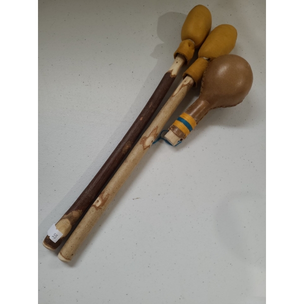 Hand Made Drumming Sticks 14.5 T and Musical Rattle 5.5 T