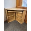Image 1 : Counter computer desk, roll out keyboard shelf with shelf space on the inside. 