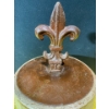 Image 2 : Decorative Ceramic Canister with Fleur-De-Lis Finial Top