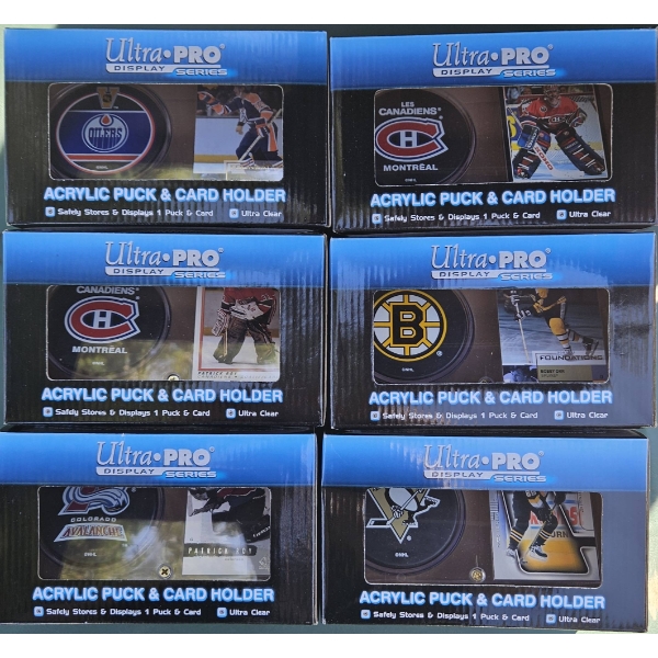 Ultra PRO NHL Puck and Card Holder Lot (6 Boxes)