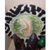 Image 2 : Home-Made Painted Giraffe Plate 10 Diameter, Maracas, Carved Wooden Faces and More!