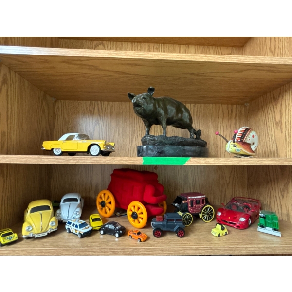 Collection Of Collectables: Wind Up Snail, Pig Statue & More