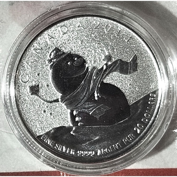 2014 $20 for $20 Snowman - 99.9% Fine Silver Coin - #3