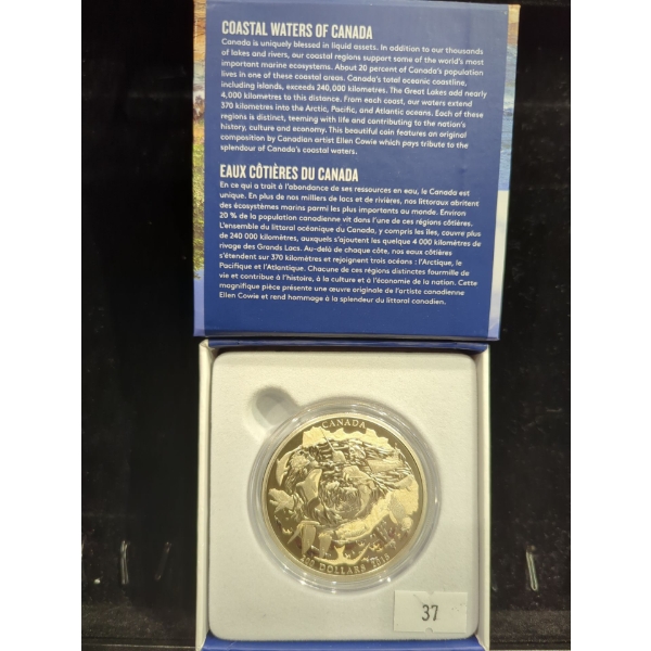 2015 Canada's Costal Waters Proof Silver 99.99% 63.07g
