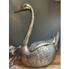 Image 2 : Large Solid Brass Swan (Over 1 Foot Tall, 13T) w/ Solid Brass Horse 