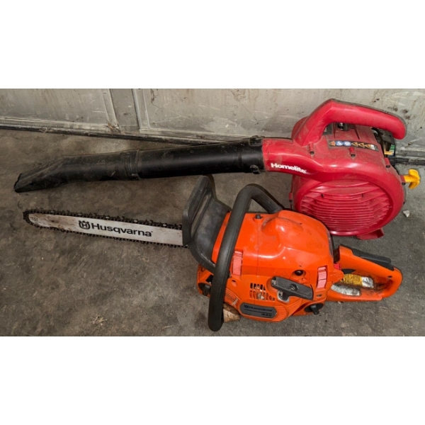 Husqvarna Chainsaw & Homelite Leaf Blower-  Hand Held Gas For Landscaping Your Yard