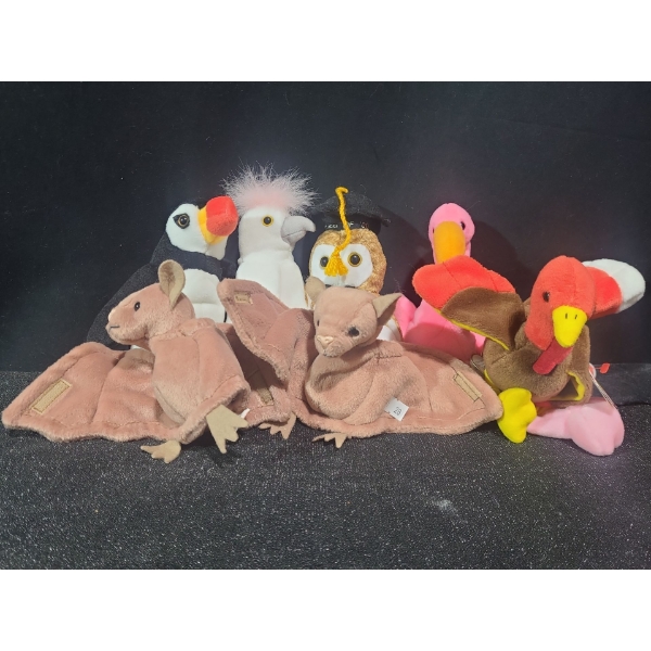 Puffer, Kuku, Wisest 2000,Pinky, Gobbles All w/ Tags, Batty X 2 One Batty No Tag