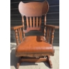 Image 1 : Antique Solid Wood Rocker Chair (Short Seat H-16")