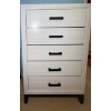 Image 1 : White Wood Venier Chest Of Drawers 32x17x50