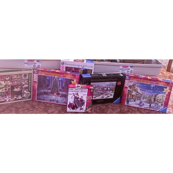 Ravensburger Puzzles, Holiday Decorations, and Craft Supplies