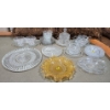 Image 1 : Crystalware + Amber Depression Glass Dish