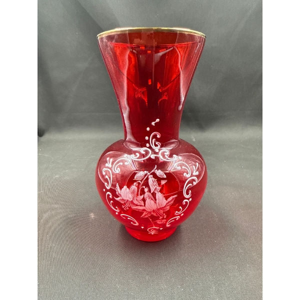 Venetian Ruby Blass Hand Painted Enamel 7T