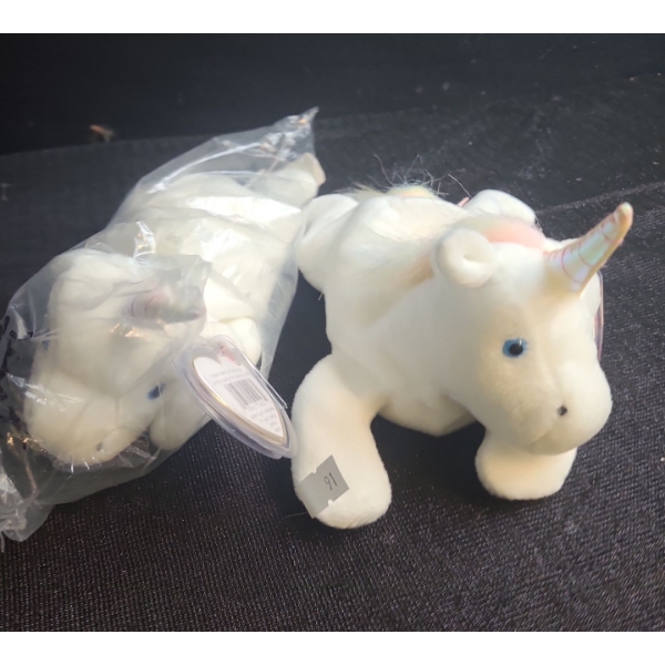 Beanie Babies: Mystic the Unicorn w/ Iridescent Horn X 2