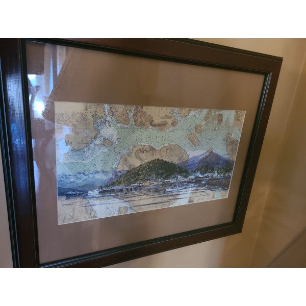 Numbered Print of Wharf Scene 140/ 500 (38"L, 19"W)