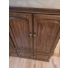 Image 2 : Media Cabinet with Glass Display, Adjustable Shelves, and Drawers