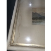 Image 4 : Watercolor of Mountains and Lake, Signed (Illegible) 23 X 15 Framed Under Glass