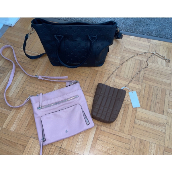Three Assorted Women's Handbags  Urban Purses for Any Outting