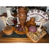 Image 1 : Ukrainian Table Swag - Platter Wood Plate Trinket Box Cutting Board & More 