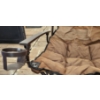 Image 2 : Oversized Hard Arm Camping Chair and Dodge Chrome Bar Stool, 29 Inches High