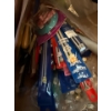 Image 4 : Large Tote of Misc. Holiday Items Incl. Wrap and more, and Bag Full of Crochet? Tools 