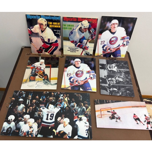 New York Islanders Memorabilia Featuring Signed Photos and Magazines