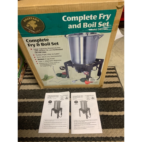 Complete Turkey Fry and Boil Set with Aluminum Pot and Accessories. Model 2405 WC