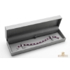 Image 1 : Lab Ruby Tennis White Topaz Accent Bracelet 925 Sterling Silver , 10.48G