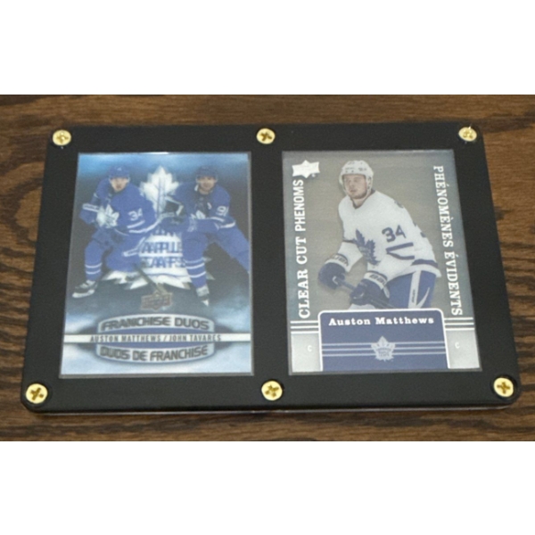 Clear Cut Phenoms Franchise Duos Auston Matthews & John Tavares Framed Card