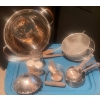 Image 7 : Beautiful Pots & Pans Very Large Some Small, Strainers Measuring Cups & More