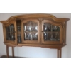 Image 2 : Wooden China Cabinet w/ Lockable Doors, Glass Display Cabinet Doors and Storage 80 W, 19 D, 77 T 