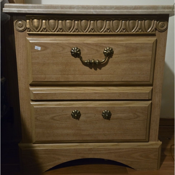 Matching Bedside Tables Blonde Oak 26L x 18D x 28T