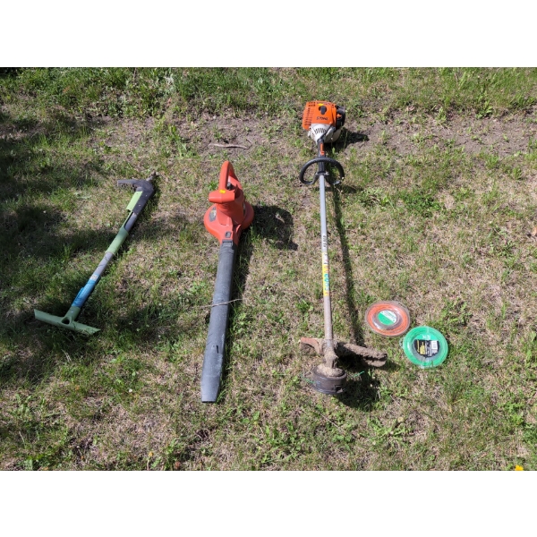 Stihl F590R Trimmer, Black & Decker Blower BV3600, Weed Remover