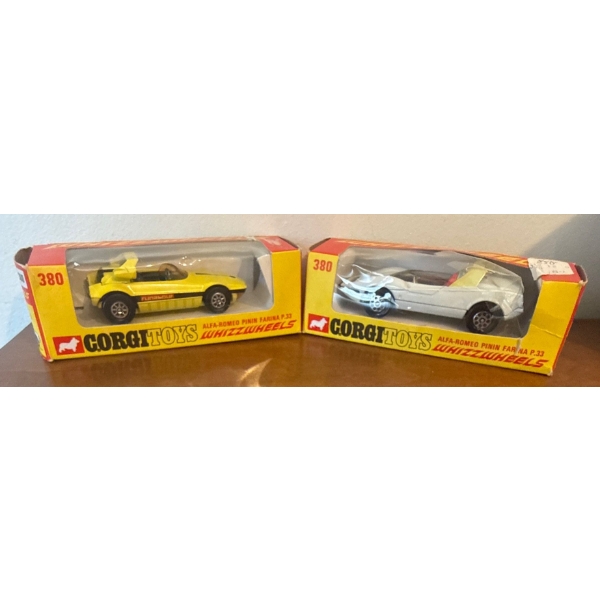 Vintage Corgi Toys - 386 Bertone Runabout Barchetta - 320 Cadillac Allante 5.5"Long 