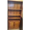 Image 1 : Bookcase w/ 4 Shelves and Bottom Storage Cupboard 31 W, 12 D, 70 T 