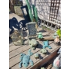 Image 5 : Large Assortment of Lawn and Garden Ornaments, Brass Umbrella Holder, Lazy Susan, Rock Fountain. 2 S