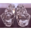 Image 4 : Cut Crystal Decanters, Candle Holders, and Brass Planter Set with Faux Greens