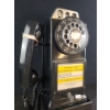 Image 5 :  Vintage Automatic Electric Company 3-Slot Rotary Dial Pay Phone- Black