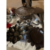 Image 2 : collection of Christmas decorations, serving plates and a vintage ice bucket