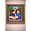Image 1 :  Itzchak Tarkay Titled Avery and Alyssa 2003 Serigraph in color on woven paper Signed in ink /350