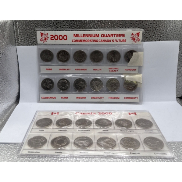 2000 Canadian Millennium Quarter Sets (2)