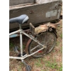 Image 3 : Vintage-Style White Bicycle With Rear Mounted Wooden Carrier