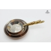Image 4 : Vintage French Copper Pans Featuring Tin Lining And Brass Handles