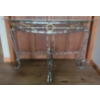 Half Moon Glass Console Table 50w x 19d x 29tall &  Matching Glass Coffee Table 48w x 24d x 17tall