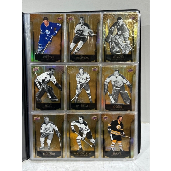 Binder of Upper Deck/Tim Hortons 2023 Collector Hockey Cards