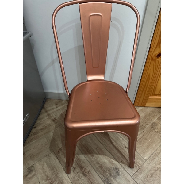  2 beautiful copper chairs 