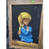 Image 2 : Black Velvet Paintings of Children Praying, 21x14 Inches