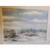 Image 5 : Group of 3 Winter Scene Paintings- Artist Willie Wong, 21 X 18 Framed Under Glass 