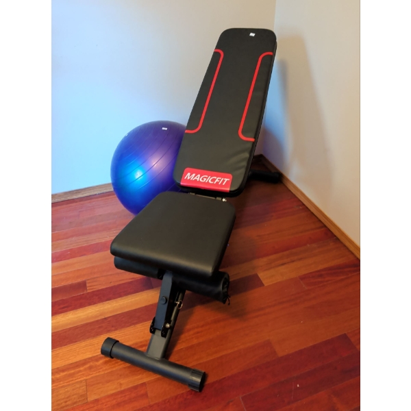 Adjustable Weight Bench w/ Yoga Ball 