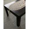 Image 2 : Black Coffee Table w/ Doily Runner 44x22